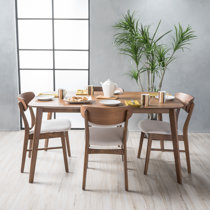 Wilmoth 5 piece solid deals wood dining set charlton home